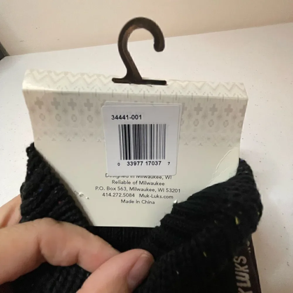 The Original Muk Luks. Black with colored speckles.